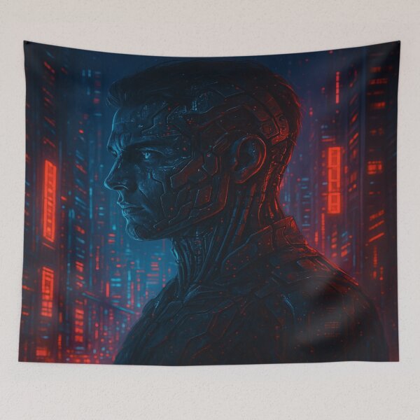 Item preview, Cyberpunk vision – neon dreams and digital worlds designed and sold by FotoworldEdel.
