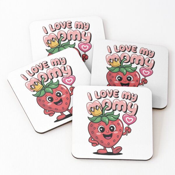 Item preview, I love My Momy Cute Strawberry designed and sold by MonkiFlipp.