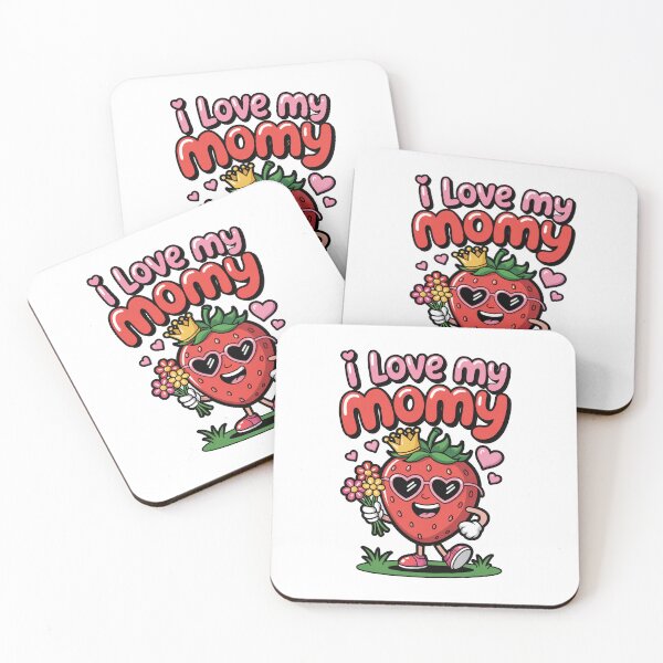 Item preview, I love My Momy Cute Strawberry designed and sold by MonkiFlipp.