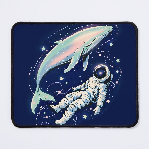 Item preview, Cosmic Whale and Astronaut – Dreamy Space Serenity Art designed and sold by Sepinik.