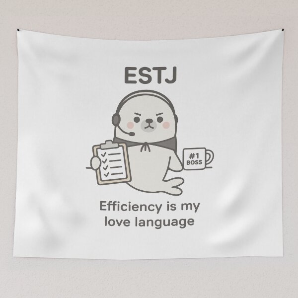 Item preview, ESTJ kawaii seal – the cutest MBTI boss ever! designed and sold by SealSquad.