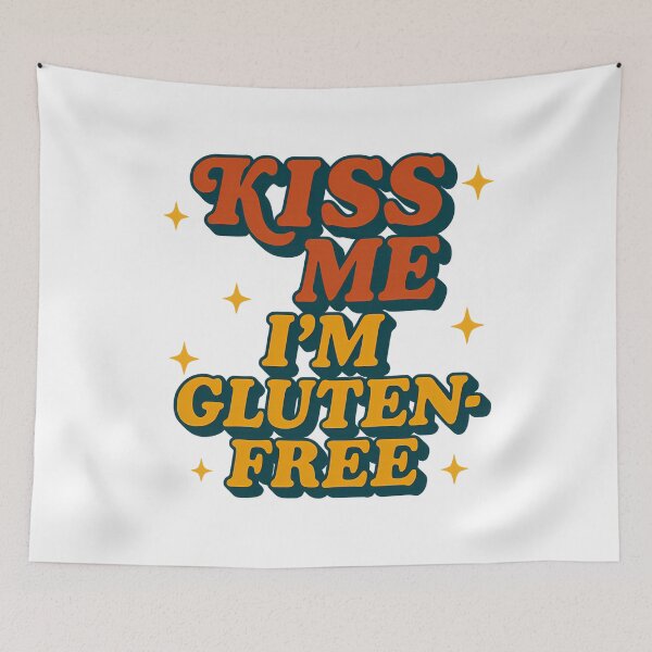 Item preview, Funny Gluten Free Quote – Kiss Me Design designed and sold by tinytwist.