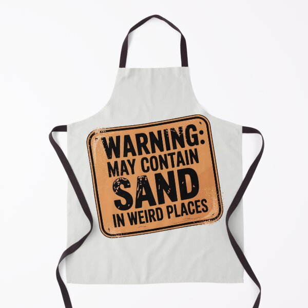 Artikelvorschau, Warnung: Kann an seltsamen Orten Sand enthalten. Lustiges Strandzitat entworfen und verkauft von Jollys-ArtShop.