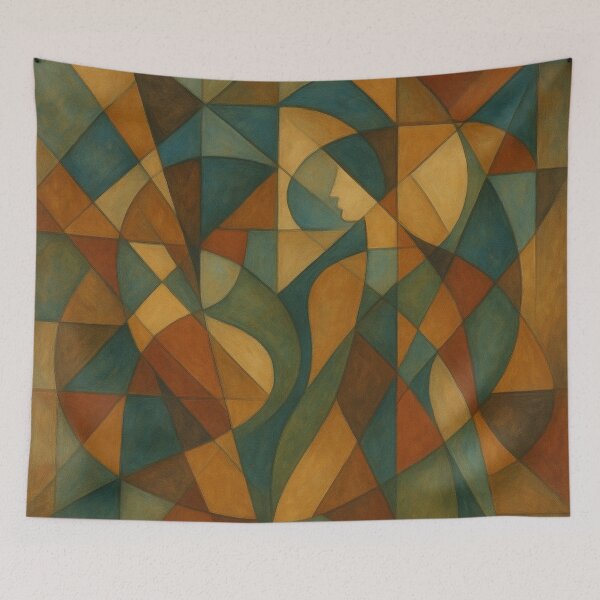 Item preview, Cubist abstract color composition designed and sold by Sigtrix.