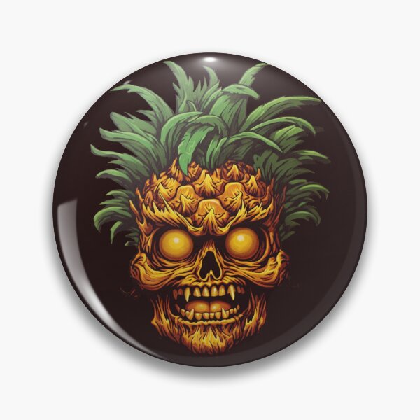 Item preview, pineapple skull designed and sold by HauntedEmporium.