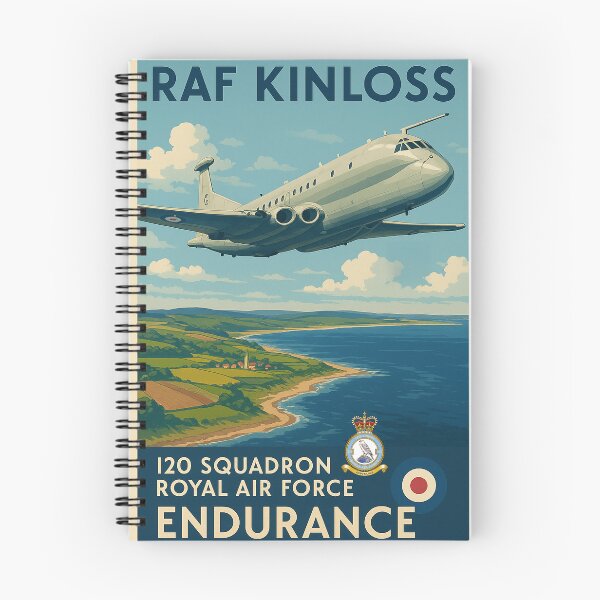Item preview, RAF Kinloss Vintage Poster designed and sold by Airpower Art.