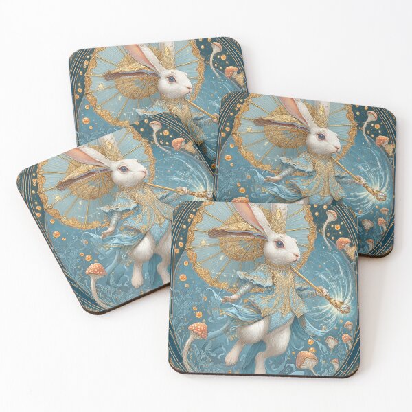 Item preview, Rabbit Umbrella Dance designed and sold by SporeandCanvas.