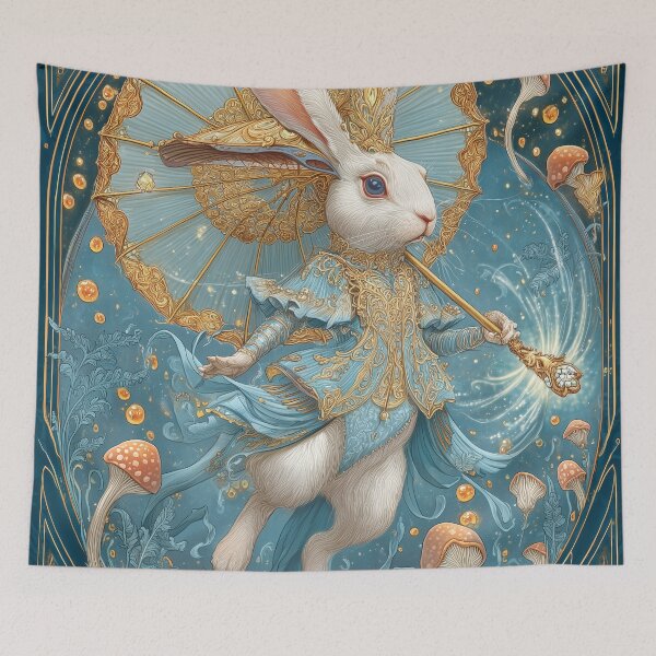 Item preview, Rabbit Umbrella Dance designed and sold by SporeandCanvas.