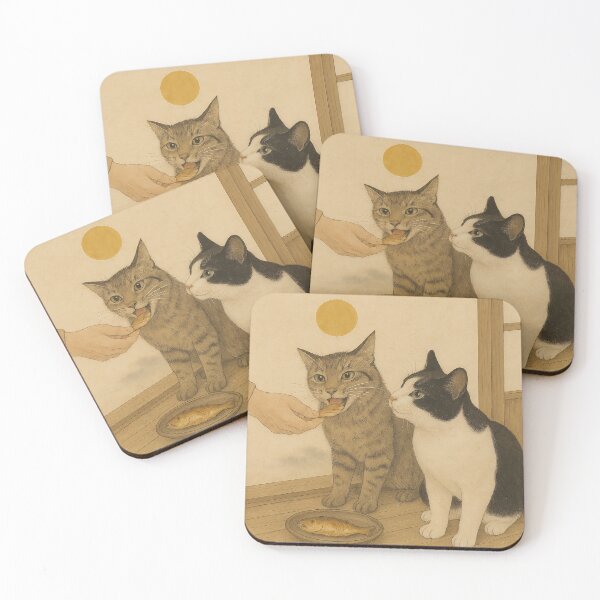 Item preview, Edo Engawa Cats – Nihonga‑Inspired Japanese Feline Art for Calm Spaces designed and sold by Zen Cat Studio.