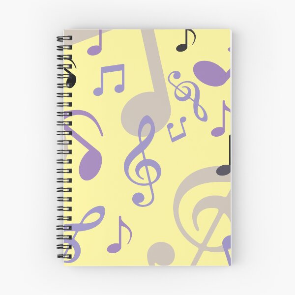Item preview, Lindas notas musicales, patrón musical en amarillo claro designed and sold by Yolanda Designs.