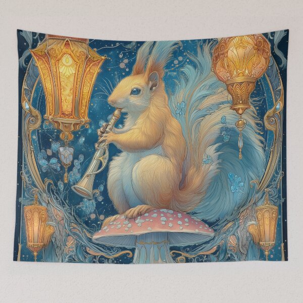 Item preview, Squirrel Flute Song designed and sold by SporeandCanvas.