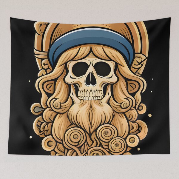 Item preview, beard classic skull designed and sold by aliraweb.