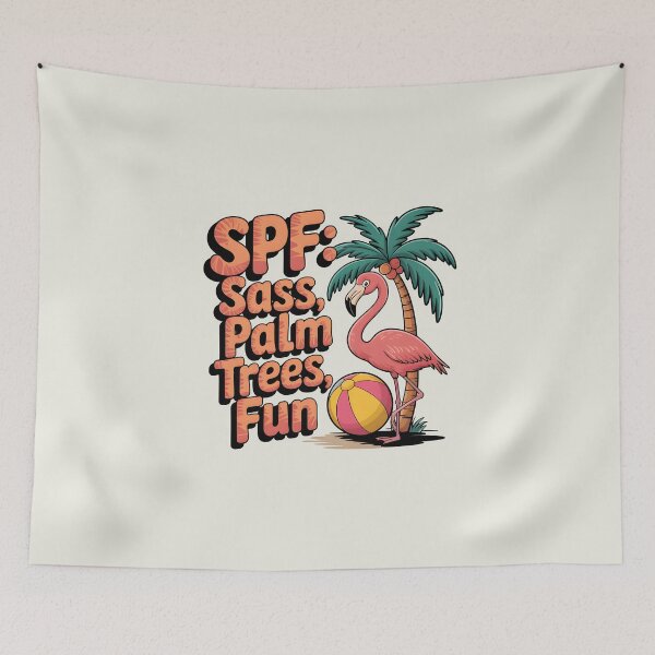 Item preview, SPF: Sass, Palm Trees, Fun Summer Vibes Quote designed and sold by Jollys-ArtShop.