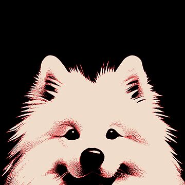Artwork thumbnail, Samoyed Black, White & Pink Pop Art Aesthetic Style by K9ish