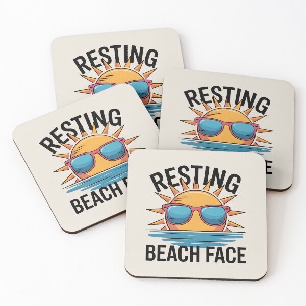 Item preview, Resting Beach Face Funny Summer Quote designed and sold by Jollys-ArtShop.