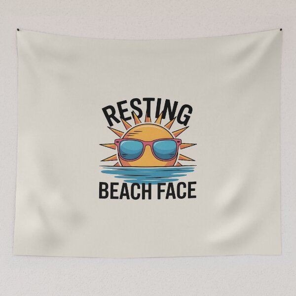 Item preview, Resting Beach Face Funny Summer Quote designed and sold by Jollys-ArtShop.