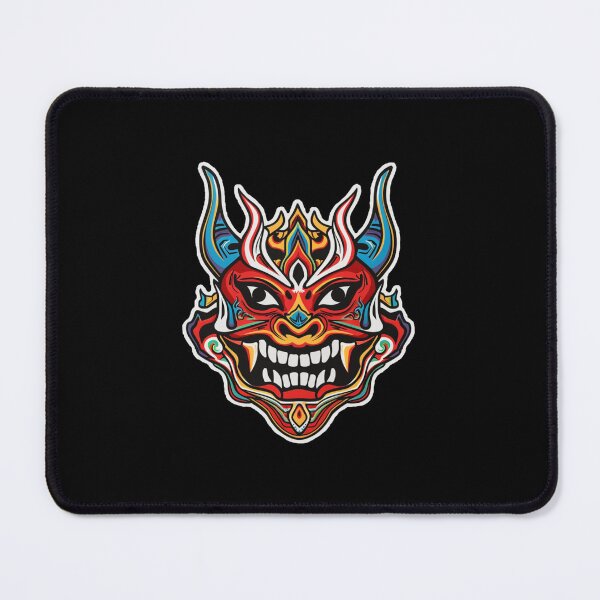 Item preview, psychedelic hannya designed and sold by HauntedEmporium.