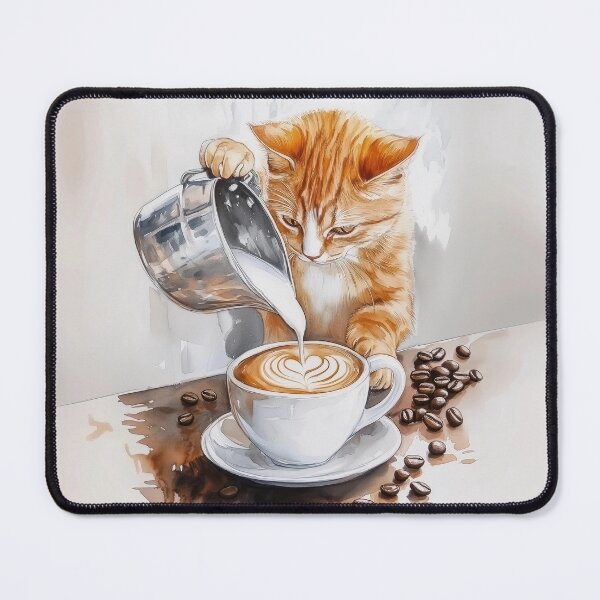 Item preview, Barista Cat designed and sold by prettykaler.