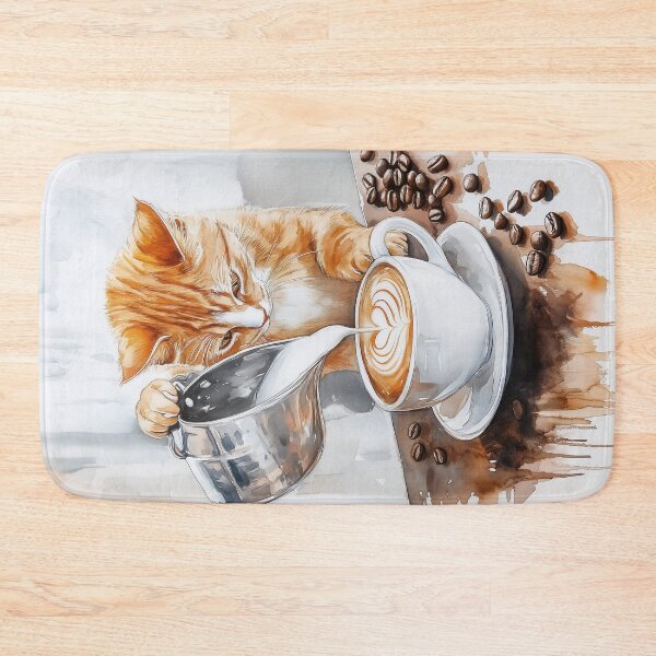 Item preview, Barista Cat designed and sold by prettykaler.