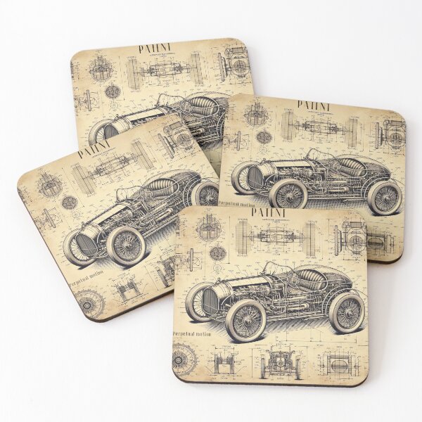 Item preview, Auto-Mobile: Classic Industrial Patent of Invention (Blueprint). Seampunk Retro Engineering Art designed and sold by JW3164..