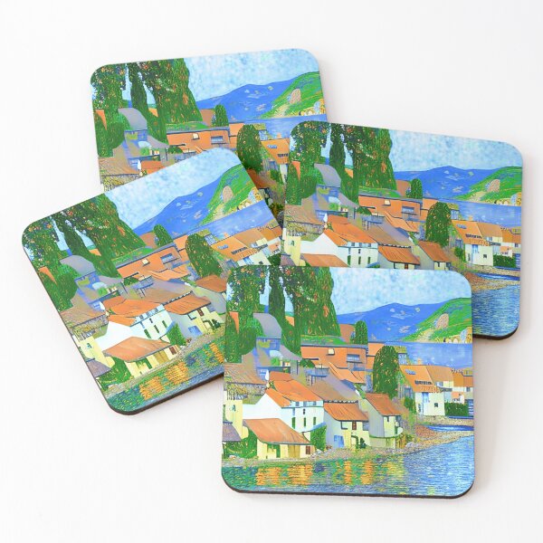 Item preview, Impressionist  Mediterranean Village by the Sea designed and sold by Marymarice.