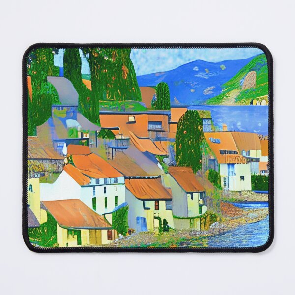 Item preview, Impressionist  Mediterranean Village by the Sea designed and sold by Marymarice.