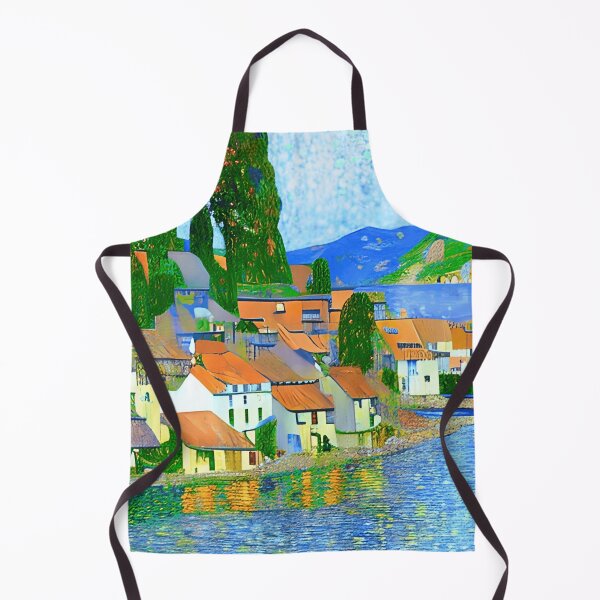 Item preview, Impressionist Mediterranean Village by the Sea designed and sold by Marymarice.