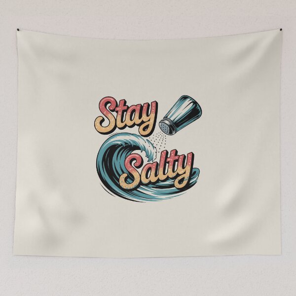 Item preview, Stay Salty Funny Ocean Vibes Summer Quote designed and sold by Jollys-ArtShop.