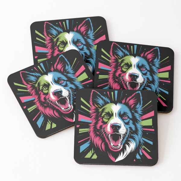 Item preview, Psychedelic Border Collie – Bold Dog Art designed and sold by Fragy72.