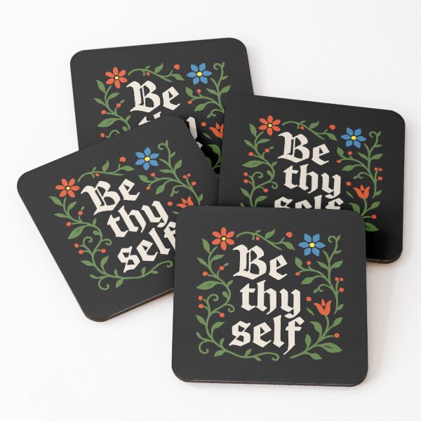 Item preview, "Be Thy Self" Cute Funny Medieval Text Art Word designed and sold by LuveeTuffCo.