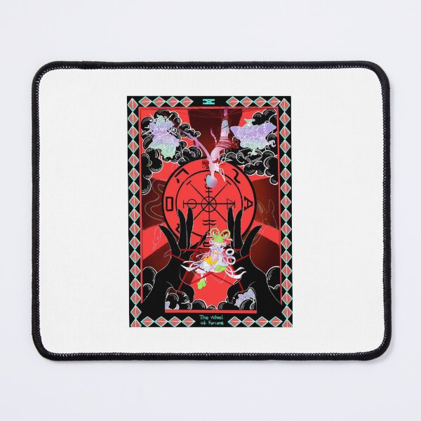 Item preview, Wheel of Fortune Tarot Card – Cyber Subculture Ukiyo-e Style designed and sold by qinyanqi666.