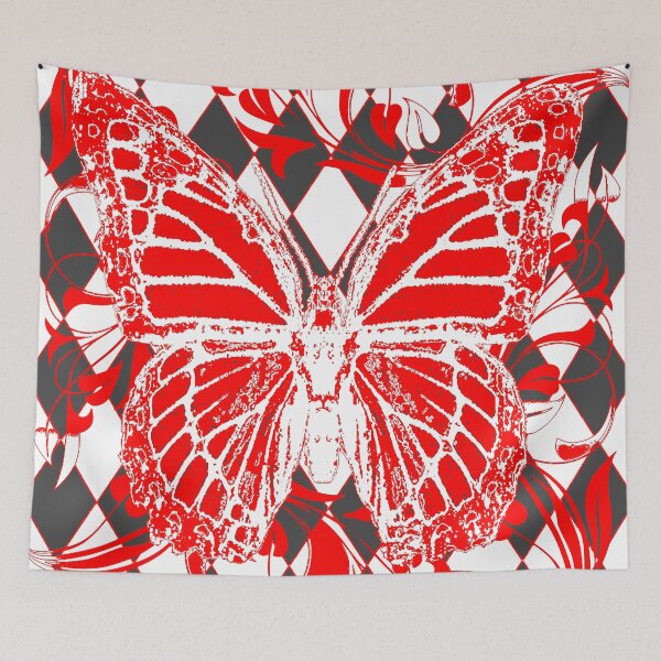 Item preview, RED & WHITE HARLEQUIN  PATTERN designed and sold by sharlesart.