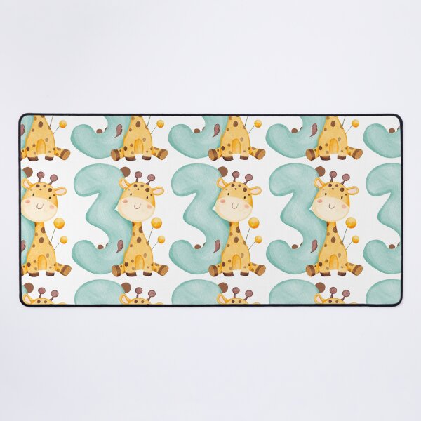 Item preview, Cute Baby Giraffe & Number 3 Heart Design – 3rd Birthday Decoration or Keepsake designed and sold by TwoDotsStudio.