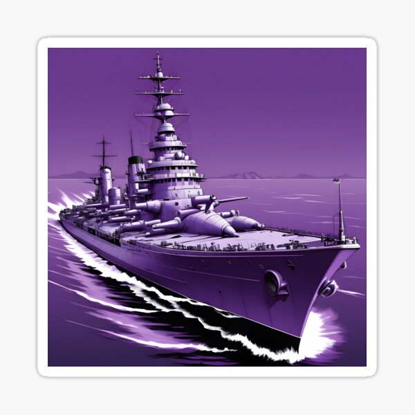 Item preview, Violet Steel Battleship – Epic Naval Warship designed and sold by MatthewAMerman.