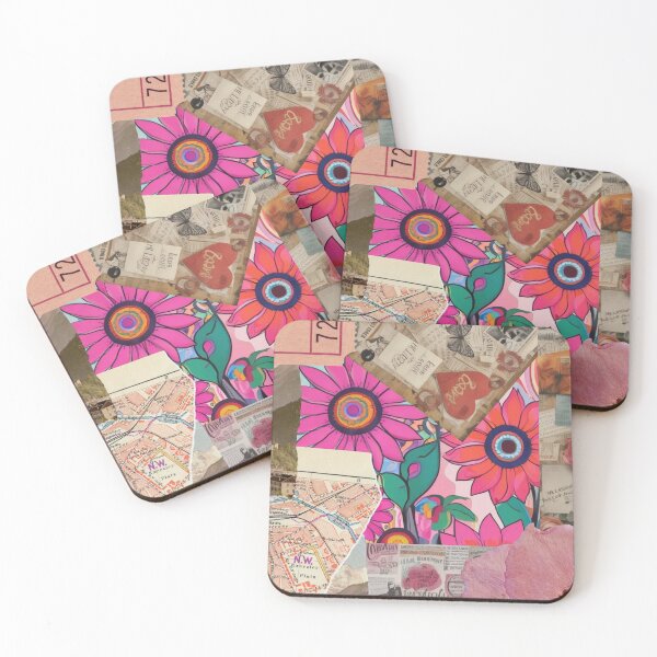 Item preview, Pink flowers collage designed and sold by GasconyPassion.