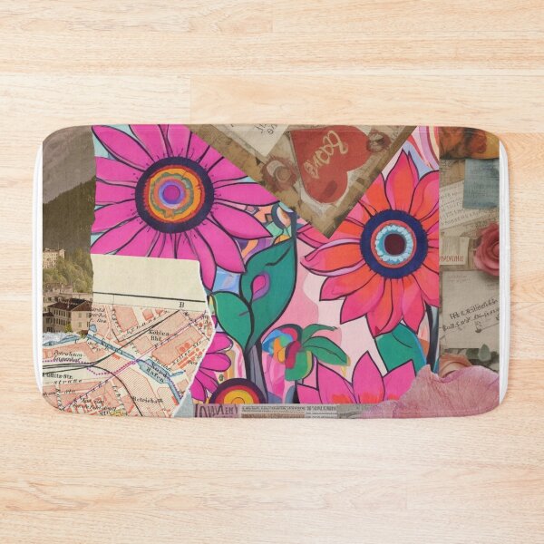 Item preview, Pink flowers collage designed and sold by GasconyPassion.
