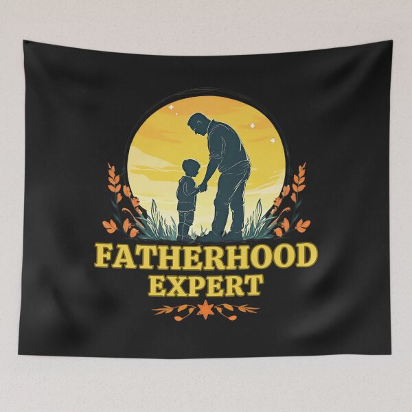Item preview, Fatherhood Expert: Inspiring Dad And Child Silhouette With Sunset  For Proud Fathers designed and sold by elynne9.