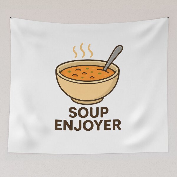 Item preview, Soup Enjoyer Funny Comfort Food Meme Design designed and sold by allogy.