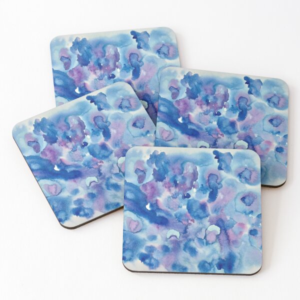 Item preview, The Soothing Allure II Timeless Aesthetic II Blue Grey Purple Watercolour Natural Pattern designed and sold by MasalaStrokes.