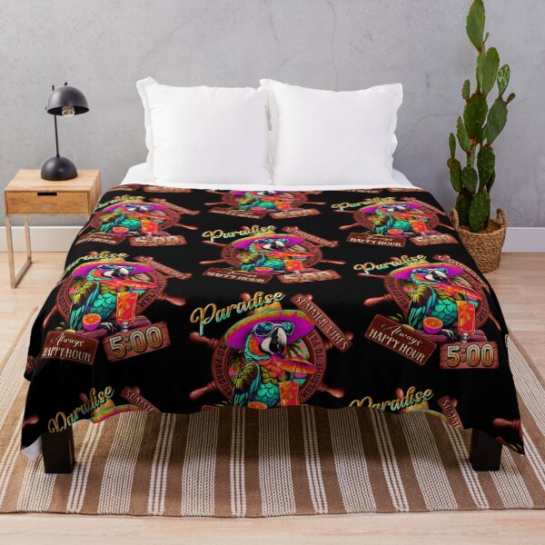 Item preview, Always Happy Hour in Paradise It's 5 o'clock Parrot Summer Vibes designed and sold by MindWave THC.