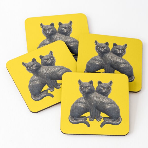 Item preview, Statue of a black cat with yellow eyes  designed and sold by PariSeine.