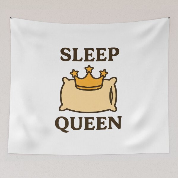Item preview, Sleep Queen Funny Nap Lover Pillow Crown Design designed and sold by allogy.
