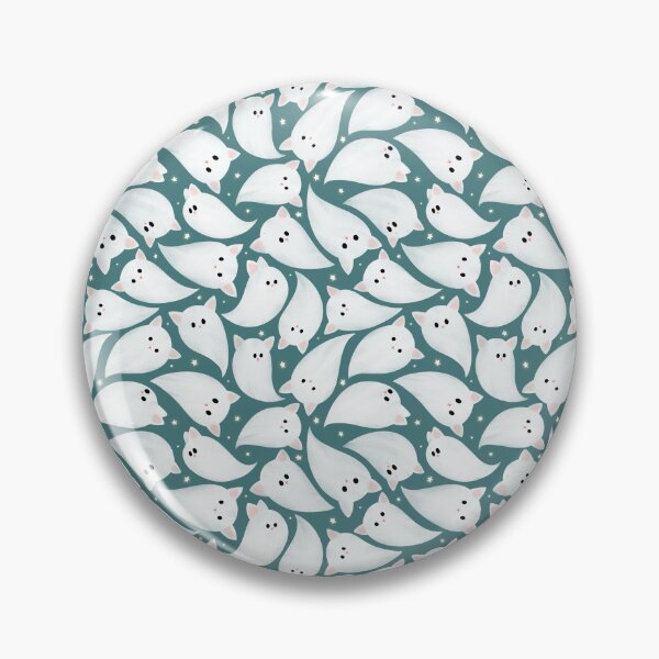 Item preview, Cute Ghost Party – Soft Whimsical Halloween Cats Green designed and sold by OzdeBayer.