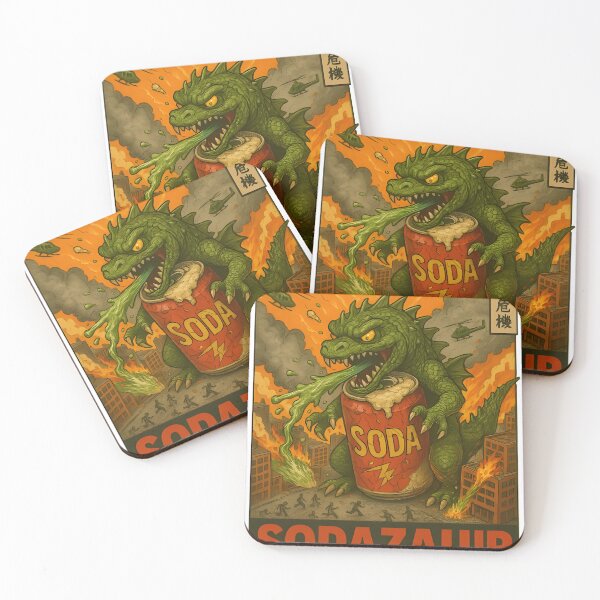 Item preview, Sodazaur: The Carbonation Crisis – Explosive Kaiju Soda Tee designed and sold by Snackwear Apparel.