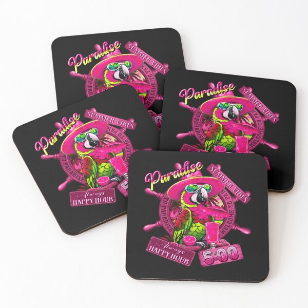 Item preview, Always Happy Hour in Paradise It's 5 o'clock Parrot Summer Vibes designed and sold by MindWave THC.