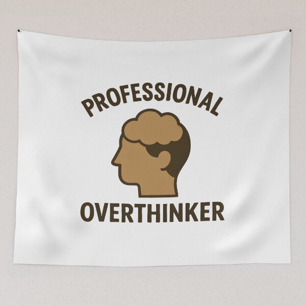 Item preview, Professional Overthinker Funny Mental Health Relatable Design designed and sold by allogy.