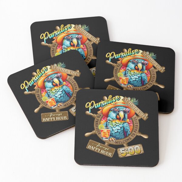 Item preview, Always Happy Hour in Paradise It's 5 o'clock Parrot Summer Vibes designed and sold by MindWave THC.