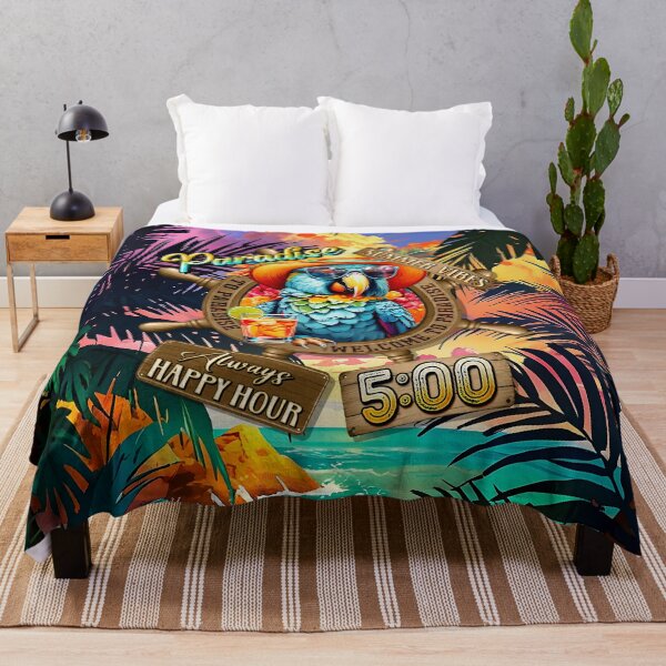 Item preview, Always Happy Hour in Paradise It's 5 o'clock Parrot Summer Vibes designed and sold by MindWave THC.