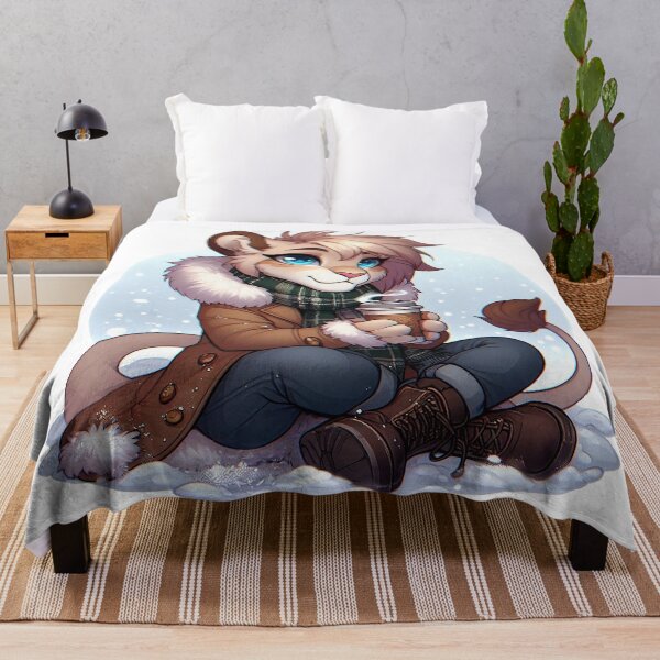 Item preview, Lioness with Coffee in the Snow designed and sold by nikkolaus.