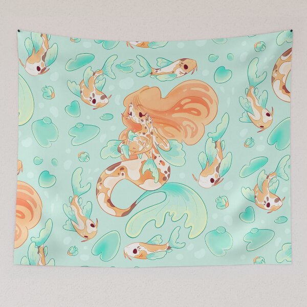 Item preview, Koi Carp Mermaid Illustration designed and sold by evybenita.